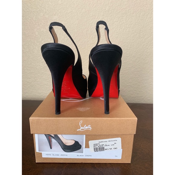 Christian Louboutin Yoyo Sling Zeppa Heels - Picture 4 of 5